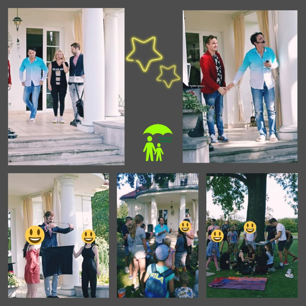 Dzieci z wizytą w domu Macieja Pola